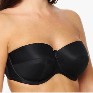 Panache Evie Strapless Black Bra 40G NWT